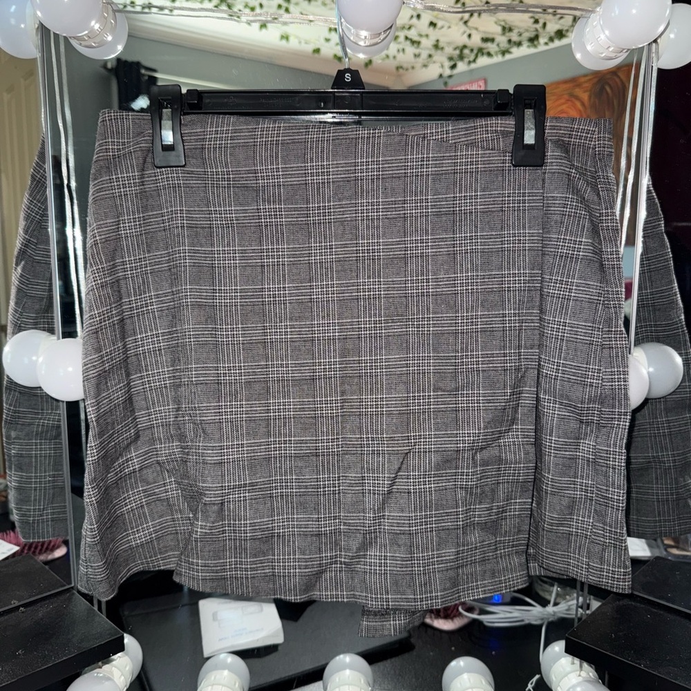Gray Plaid Women's Skort